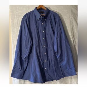 Ultra Club Men’s Dress Shirt Long Sleeve Button Down Blue Sz 2XL NWOT